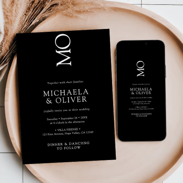 Minimalist Elegant Typography Modern Wedding Invitation (Creator Uploaded)