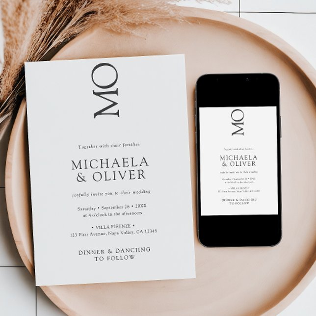 Minimalist Elegant Typography Modern Wedding Invitation (Creator Uploaded)