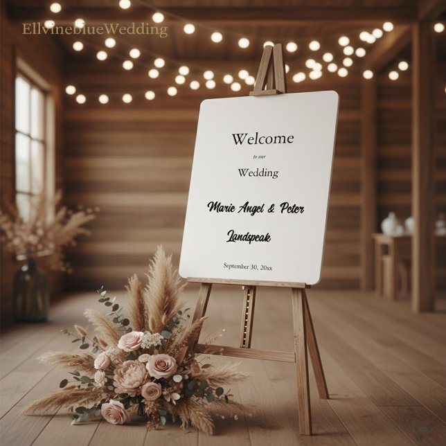 Minimalist Elegant Typography Wedding Sign 18 x 24 (Creator Uploaded)