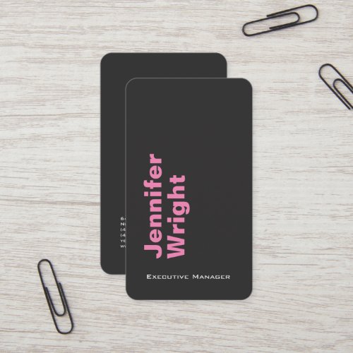 Minimalist elegant unique modern grey plain business card