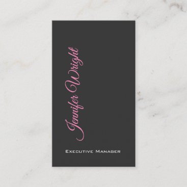Minimalist elegant unique modern grey plain business card