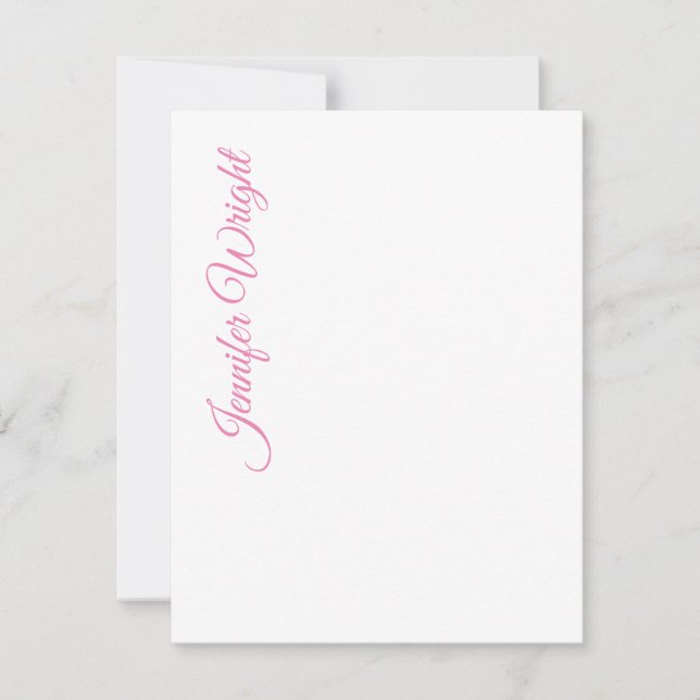 Minimalist elegant unique modern plain note card (Front)
