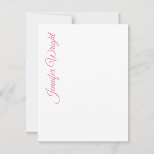 Minimalist elegant unique modern plain note card