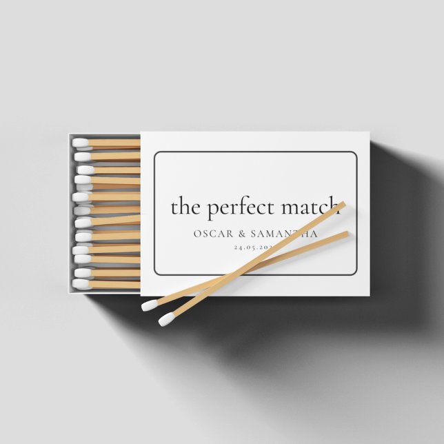Minimalist Elegant Wedding Custom  Matchboxes (Creator Uploaded)
