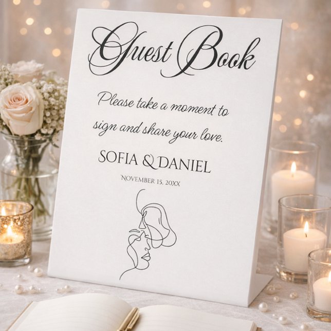 Minimalist Elegant  Wedding Guest Book Sign (Creator Uploaded)