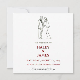 Minimalist Elegant Wedding Invitation