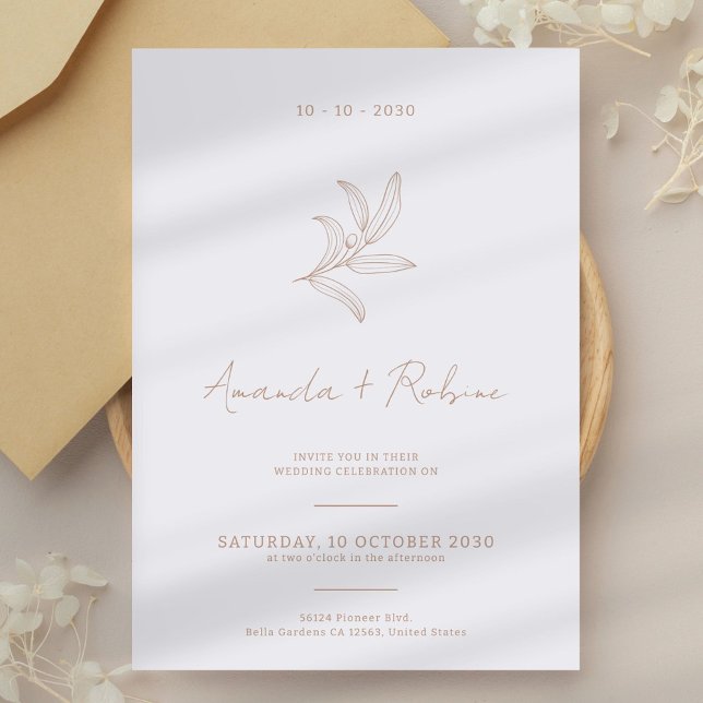 Minimalist Elegant Wedding Invitation (Creator Uploaded)