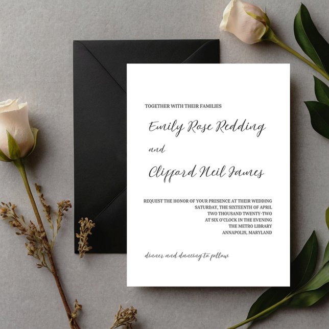 Minimalist Elegant Wedding Invitation (Creator Uploaded)