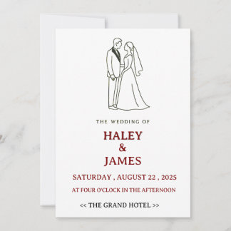 Minimalist Elegant Wedding Invitation