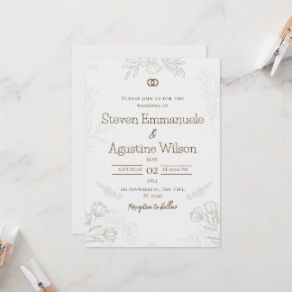 Minimalist Elegant Wedding Invitation