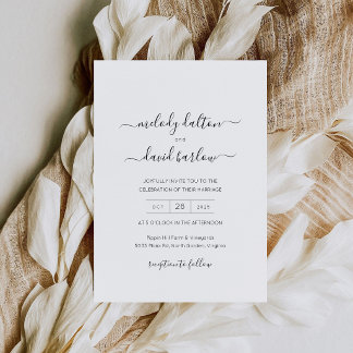 Minimalist Elegant Wedding Invitation Template