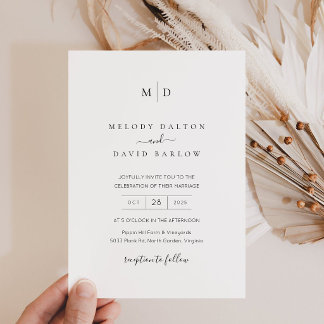 Minimalist Elegant Wedding Invitation Template
