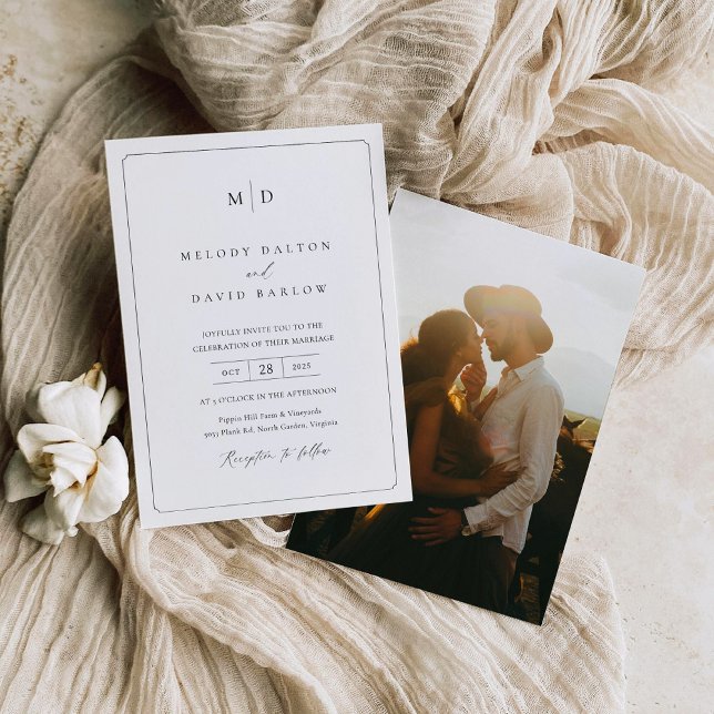 Minimalist Elegant Wedding Invitation Template (Creator Uploaded)