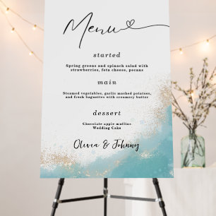 Minimalist Elegant Wedding Menu Poster Wedding