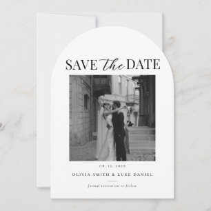 Minimalist Elegant Wedding Photo Arch Save The Date