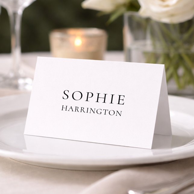 Minimalist Elegant Wedding Place Card (Creator Uploaded)