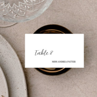 Minimalist Elegant Wedding Place Card