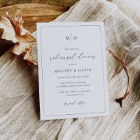Minimalist Elegant Wedding Rehearsal Dinner
