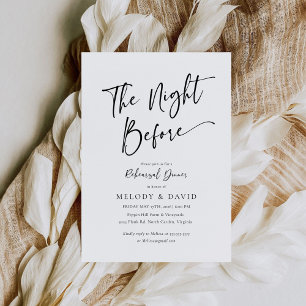 Minimalist Elegant Wedding Rehearsal Dinner Invitation