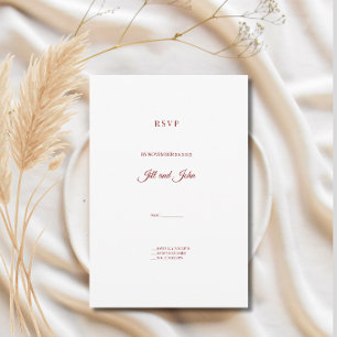 Minimalist Elegant Wedding RSVP Card Template