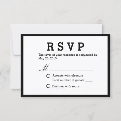 Minimalist Elegant Wedding RSVP Response