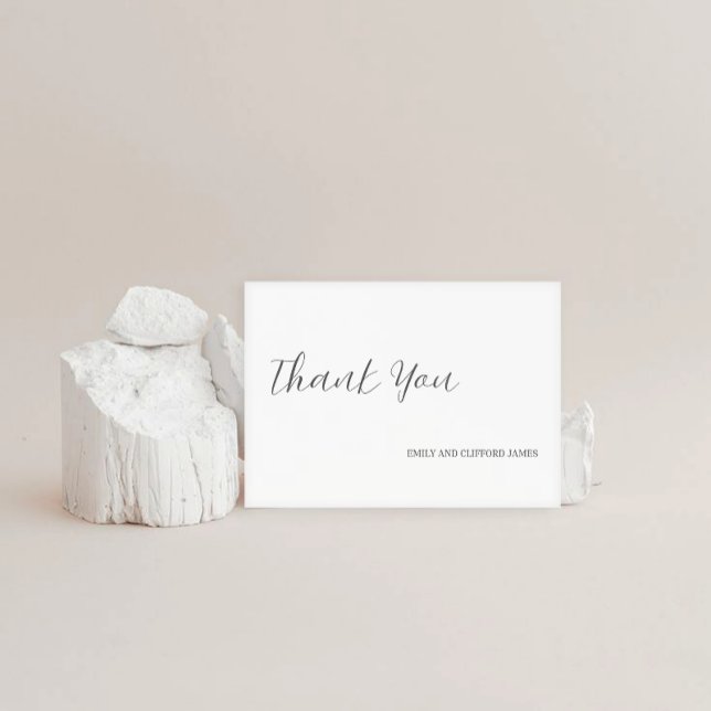 Minimalist Elegant Wedding Thank You Card (Creator Uploaded)