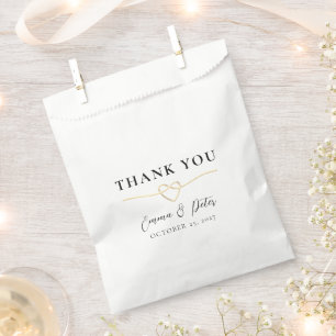 Minimalist Elegant Wedding Thank You Favor Bag