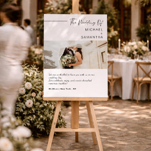 Minimalist Elegant Wedding Welcome Foam Board