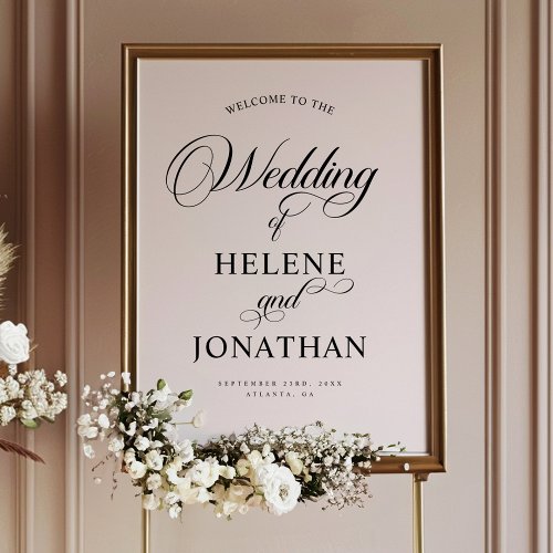 Minimalist Elegant Wedding Welcome Sign Decal