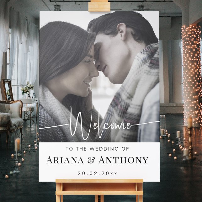 Minimalist  Elegant  Wedding Welcome Sign Poster (Creator Uploaded)