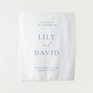 Minimalist Elegant Welcome Wedding  Tapestry