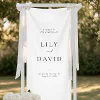 Minimalist Elegant Welcome Wedding Vinyl Banner