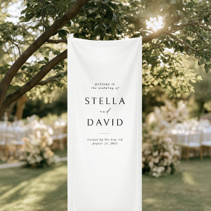 Minimalist Elegant Welcome Wedding Vinyl Banner