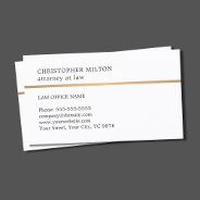 Minimalist Elegant White Faux Copper Line Attorney Business Card at Zazzle