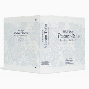 Minimalist Elegant White Lace Collection 3 Ring Binder