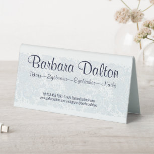 Minimalist Elegant White Lace Collection Table Tent