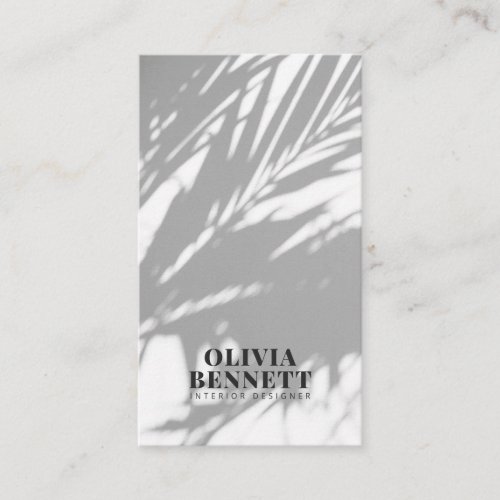 Minimalist elegant white modern interior designer business card