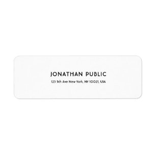 Minimalist Elegant White Professional Plain Modern Label