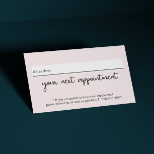 Minimalist Elegant White Rose Beauty Appointment Card