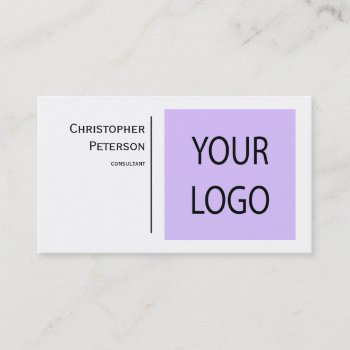 Minimalist Elegant With Your Logo Black And White Business Card by Frankipeti at Zazzle