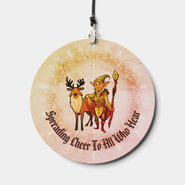 Minimalist Elf’s Winter Wonderland: Elegant  Wind Chime (Front)