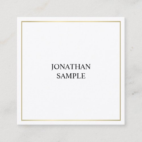 Minimalist Elite Design Trendy Plain Modern Luxury Square Business Card