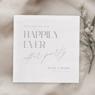 Minimalist Elopement Reception Party Foil Napkins