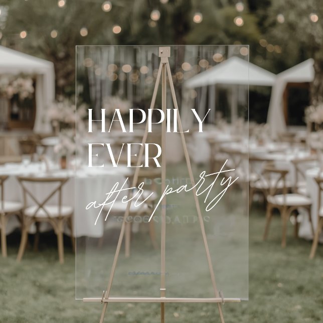 Minimalist Elopement Reception Party Welcome Acrylic Sign (Creator Uploaded)