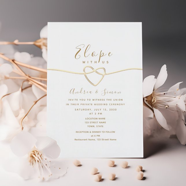 Minimalist Elopement Wedding Reception Invitation (Creator Uploaded)