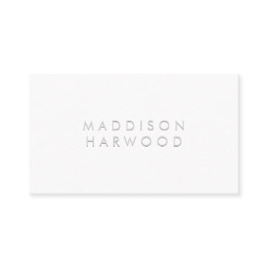 Minimalist Embossed Effect Business Card