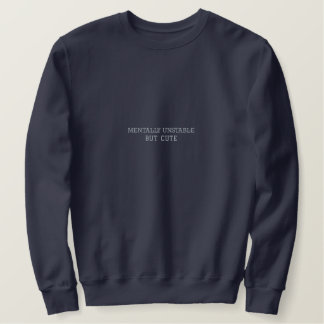 Minimalist Embroidered Custom Text Sweatshirt