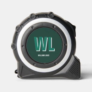 Minimalist Emerald Green Personalized Monogram  Tape Measure