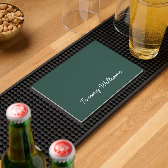 Minimalist Emerald Green Professional Simple Bar Mat (Insitu (Bar 2))