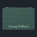 Minimalist Emerald Green Professional Simple iPad Mini Cover<br><div class="desc">These simple,  minimalist can be personalised to include a name or any text of your choice. If you don't want any text and would prefer just a blank,  then you can simply delete the text.</div>